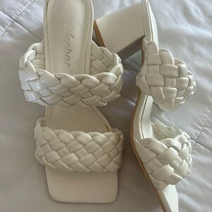 White Braided Women's Sandals